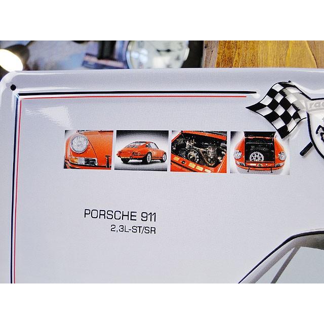 世界の名車＆クラシックカー　3Dメタルサイン　（ポルシェ/911 2.3L ST/SR）　横バージョン　アメリカン雑貨　アメリカ雑貨 |  | 01