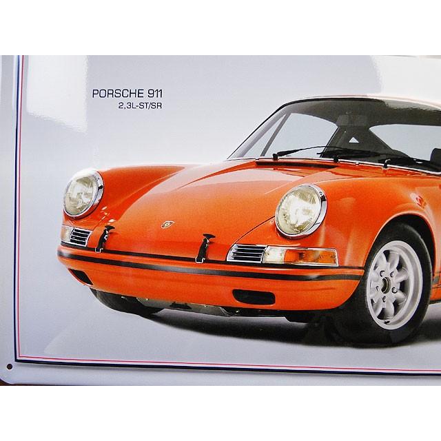 世界の名車＆クラシックカー　3Dメタルサイン　（ポルシェ/911 2.3L ST/SR）　横バージョン　アメリカン雑貨　アメリカ雑貨 |  | 03