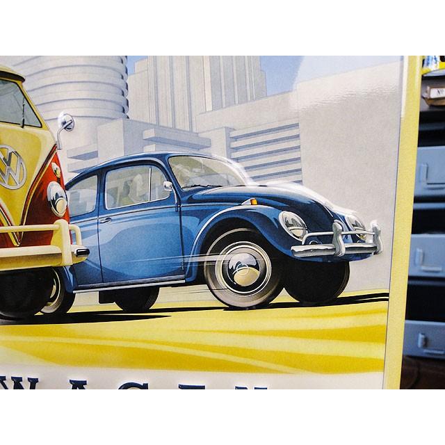 世界の名車＆クラシックカー　3Dメタルサイン　（フォルクス・ワーゲン/ダブルスター）　アメリカン雑貨　アメリカ雑貨 |  | 02