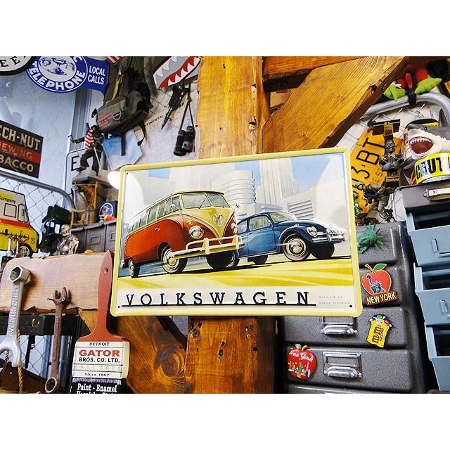 世界の名車＆クラシックカー　3Dメタルサイン　（フォルクス・ワーゲン/ダブルスター）　アメリカン雑貨　アメリカ雑貨 |  | 03
