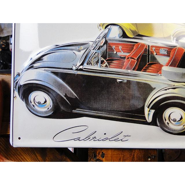 世界の名車＆クラシックカー　3Dメタルサイン　（ビートル・カブリオレ）　アメリカン雑貨　アメリカ雑貨 |  | 02