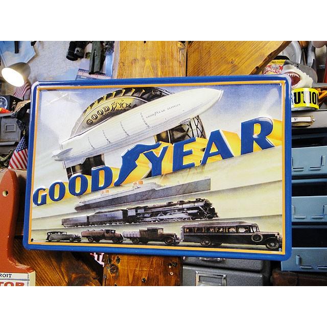 世界の名車＆クラシックカー　3Dメタルサイン　（グッドイヤー/飛行船）　アメリカン雑貨　アメリカ雑貨 | 