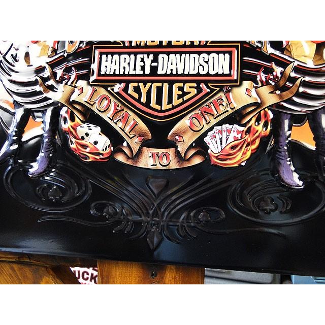 ハーレーダビッドソン　エンボスティンサイン　（ダイス＆トランプ）　アメリカ雑貨　アメリカン雑貨 | Harley Davidson | 04
