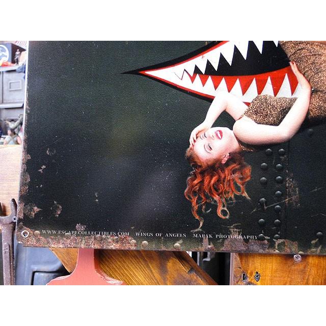 ピンナップガール＆戦闘機　U.S.ヘヴィースチールサイン　（シャークヘッド）　アメリカ雑貨　アメリカン雑貨 | アメリカン レトロ | 04