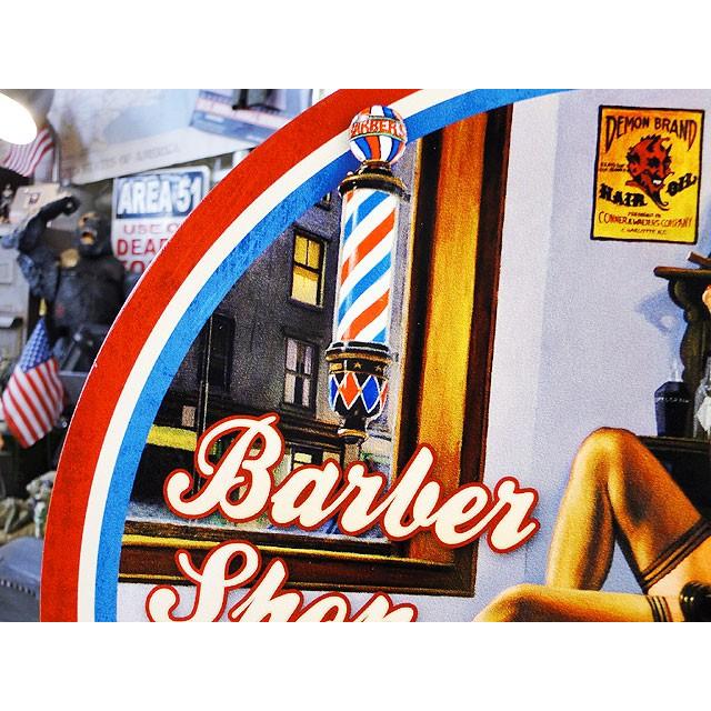 バーバーショップ　ピンナップガール　U.S.ヘヴィースチールサイン　アメリカ雑貨　アメリカン雑貨 |  | 04