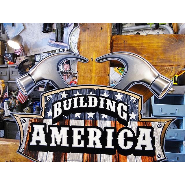 アメリカの建築屋さん　クロスハンマー　U.S.ヘヴィースチールサイン　アメリカ雑貨　アメリカン雑貨 |  | 01