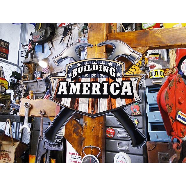 アメリカの建築屋さん　クロスハンマー　U.S.ヘヴィースチールサイン　アメリカ雑貨　アメリカン雑貨 |  | 04