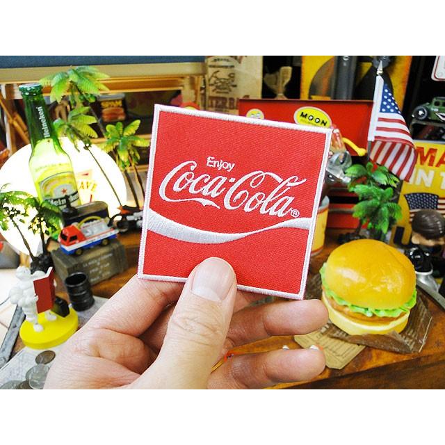 コカ・コーラブランド　ロゴワッペン　（スクエア）　アメリカン雑貨 アメリカ雑貨　coke　ワッペン　刺繍　アイロン　アメリカン | Coca Cola | 01
