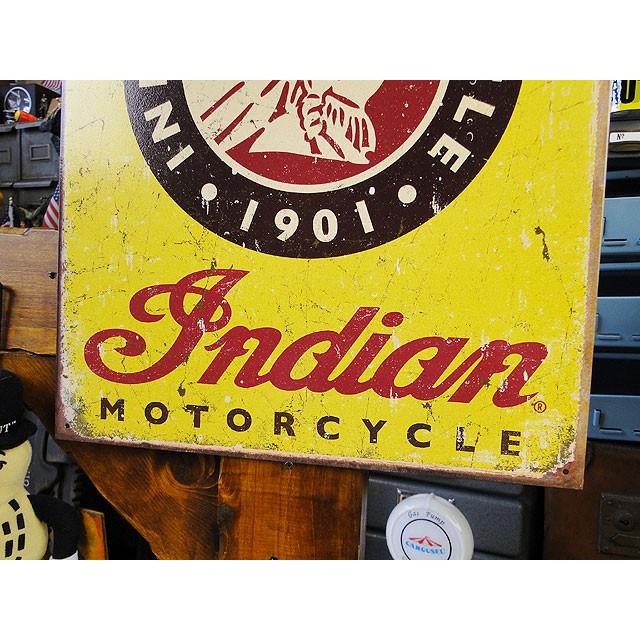 インディアンモーターサイクル　ブリキ看板　（Since 1901）　■ アメリカン雑貨 アメリカ雑貨 |  | 02