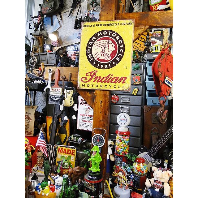 インディアンモーターサイクル　ブリキ看板　（Since 1901）　■ アメリカン雑貨 アメリカ雑貨 |  | 04