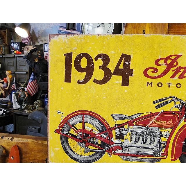 インディアンモーターサイクル　ブリキ看板　1934年　インディアン　■ アメリカン雑貨 アメリカ雑貨 |  | 01