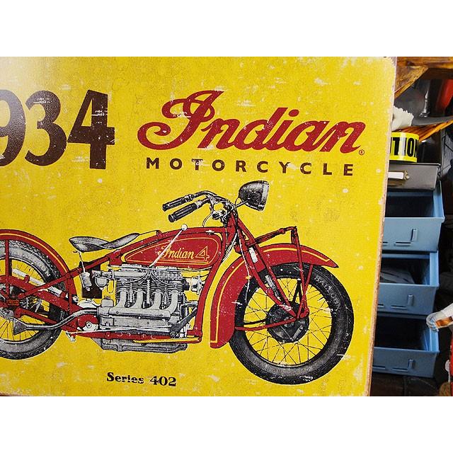 インディアンモーターサイクル　ブリキ看板　1934年　インディアン　■ アメリカン雑貨 アメリカ雑貨 |  | 02
