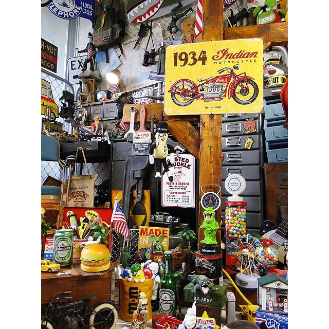 インディアンモーターサイクル　ブリキ看板　1934年　インディアン　■ アメリカン雑貨 アメリカ雑貨 |  | 05