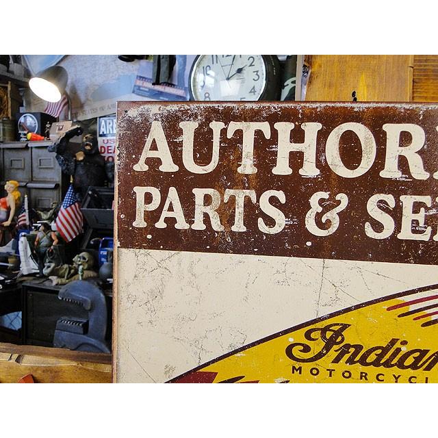 インディアンモーターサイクル　ブリキ看板　パーツ＆サービス　■ アメリカン雑貨 アメリカ雑貨 |  | 02