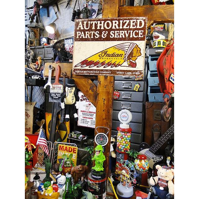 インディアンモーターサイクル　ブリキ看板　パーツ＆サービス　■ アメリカン雑貨 アメリカ雑貨 |  | 03