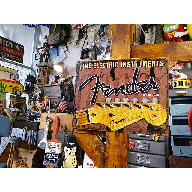 フェンダー　ブリキ看板　（ヘッドストック）　■ アメリカン雑貨 アメリカ雑貨 | アメリカン レトロ | 03