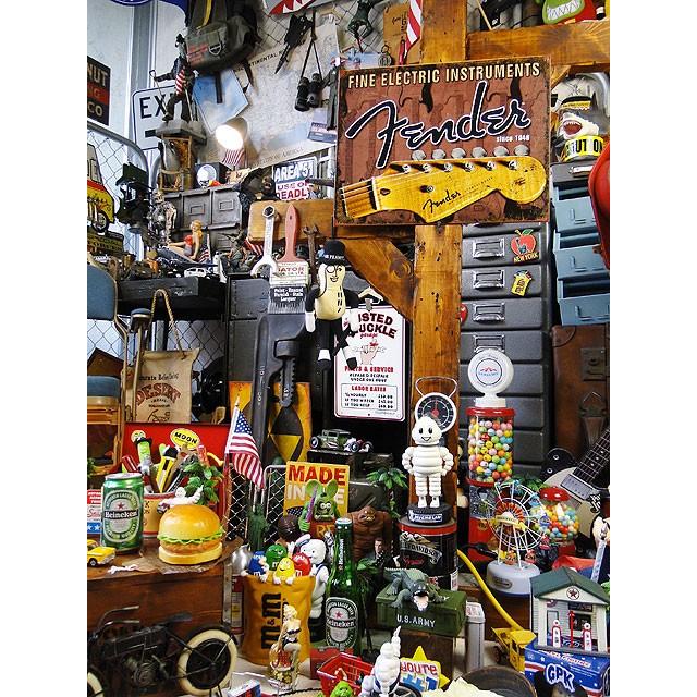 フェンダー　ブリキ看板　（ヘッドストック）　■ アメリカン雑貨 アメリカ雑貨 | アメリカン レトロ | 05