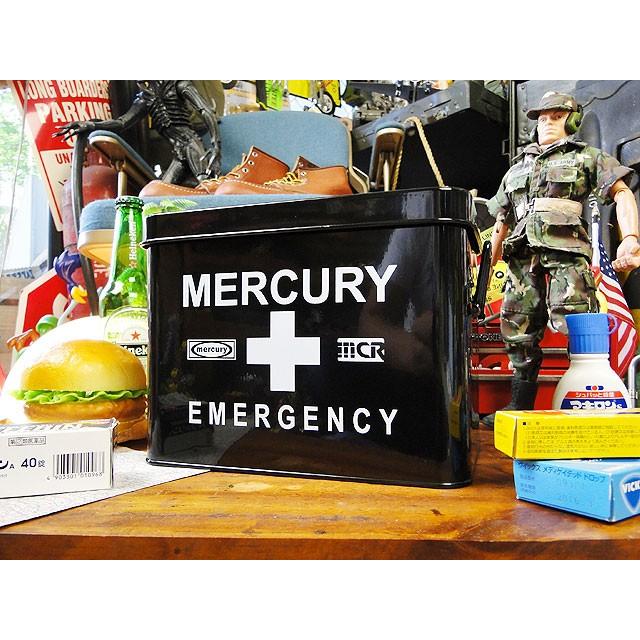マーキュリー　エマージェンシーボックス　（ブラック）　■　アメリカン雑貨　アメリカ雑貨　MERCURY　収納　男前　救急箱　小物入れ | MERCURY | 02