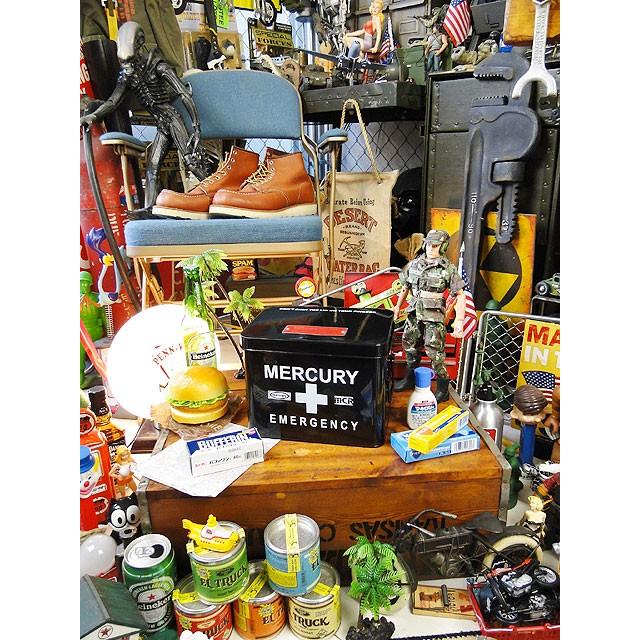 マーキュリー　エマージェンシーボックス　（ブラック）　■　アメリカン雑貨　アメリカ雑貨　MERCURY　収納　男前　救急箱　小物入れ | MERCURY | 05