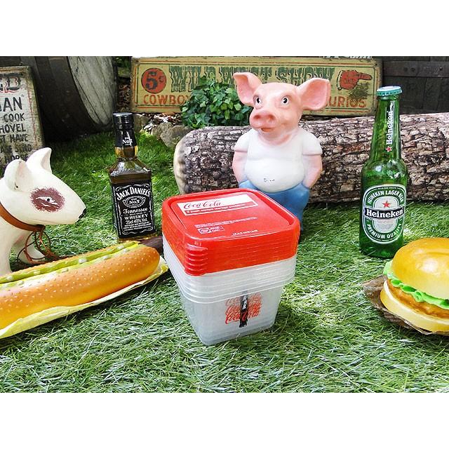 コカ・コーラブランド　スクエア・ストレージコンテナ　6Pセット アメリカン雑貨　アメリカ雑貨 | Coca Cola