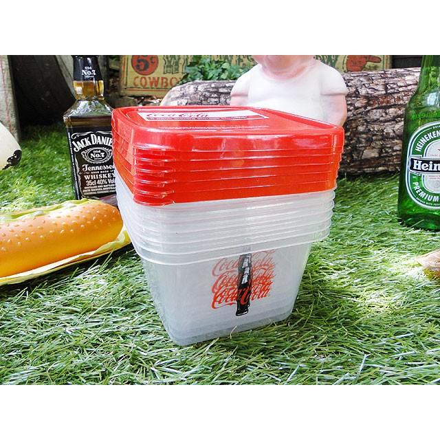 コカ・コーラブランド　スクエア・ストレージコンテナ　6Pセット アメリカン雑貨　アメリカ雑貨 | Coca Cola | 01