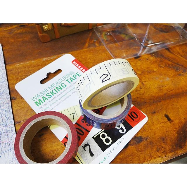 WASHI メジャリング マスキングテープ 3個入り アメリカン雑貨