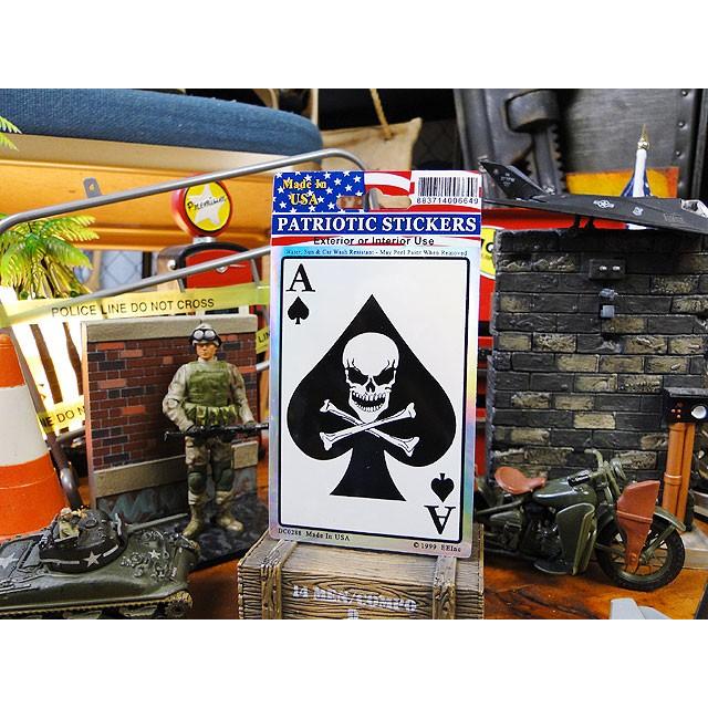 ミリタリープリズムステッカー　スクエア/Sサイズ　（スカルエース）　アメリカン雑貨　アメリカ雑貨 |  | 01
