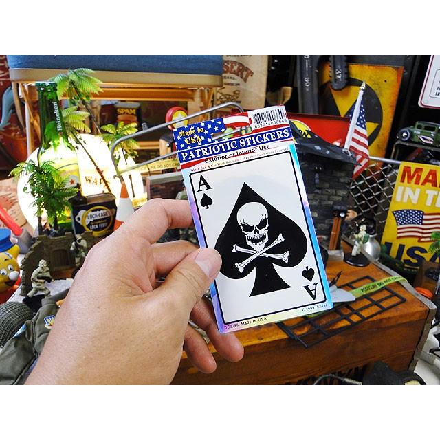 ミリタリープリズムステッカー　スクエア/Sサイズ　（スカルエース）　アメリカン雑貨　アメリカ雑貨 |  | 02
