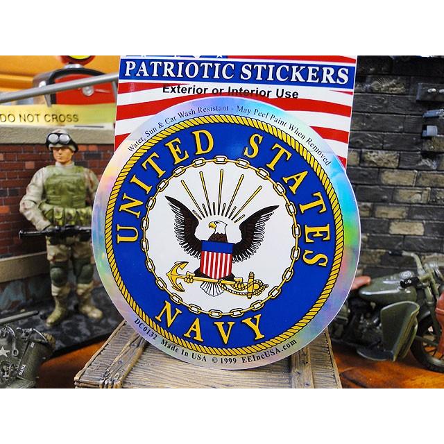 ミリタリープリズムステッカー　ラウンド/Sサイズ　（U.S.ネイビー）　アメリカン雑貨　アメリカ雑貨 |  | 01