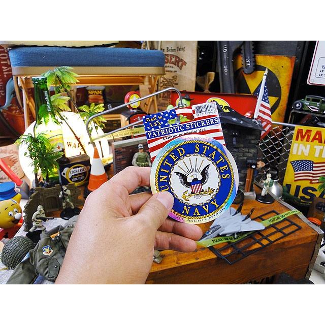 ミリタリープリズムステッカー　ラウンド/Sサイズ　（U.S.ネイビー）　アメリカン雑貨　アメリカ雑貨 |  | 02