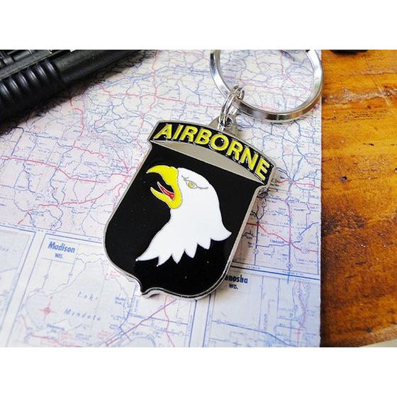 ミリタリーメタルキーホルダー （エアボーン） アメリカ雑貨