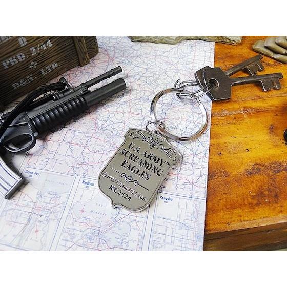ミリタリーメタルキーホルダー （エアボーン） アメリカ雑貨