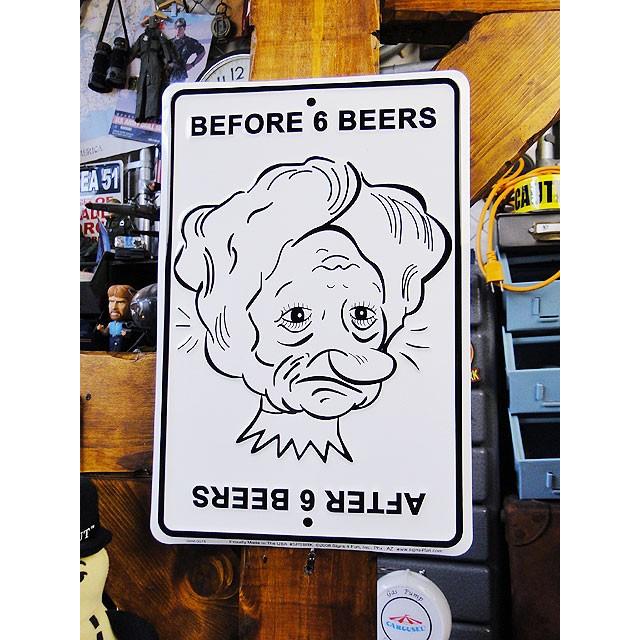 「お酒を飲むとオジサンがだんだん美女に見えてくる・・・・」　ミニジョーク看板　アメリカン雑貨 アメリカ雑貨 | 