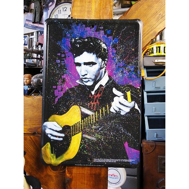 エルヴィス・プレスリー　ミニブリキ看板　（ギタープレイ）　アメリカン雑貨　アメリカ雑貨 | 