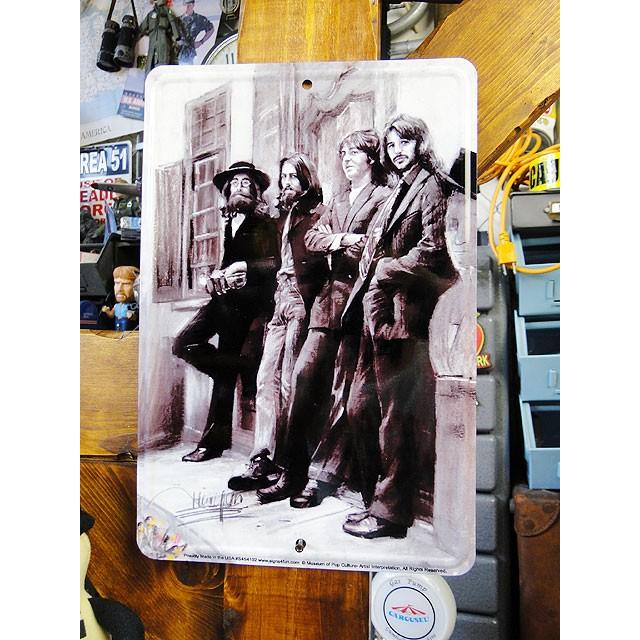 ビートルズ　ミニブリキ看板　（スケッチアート）　アメリカン雑貨　アメリカ雑貨 | 