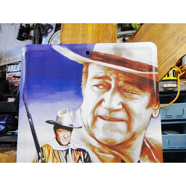 ジョン・ウェイン　ミニブリキ看板　（ホースライド）　■ アメリカン雑貨 アメリカ雑貨 |  | 01