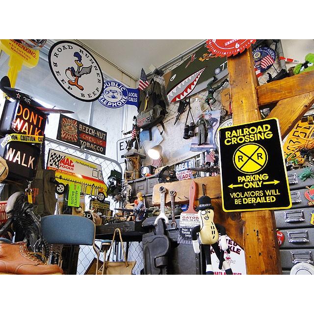 アメリカ雑貨　看板 アメリカン レトロ 踏切 ミニブリキ看板 アメリカン雑貨