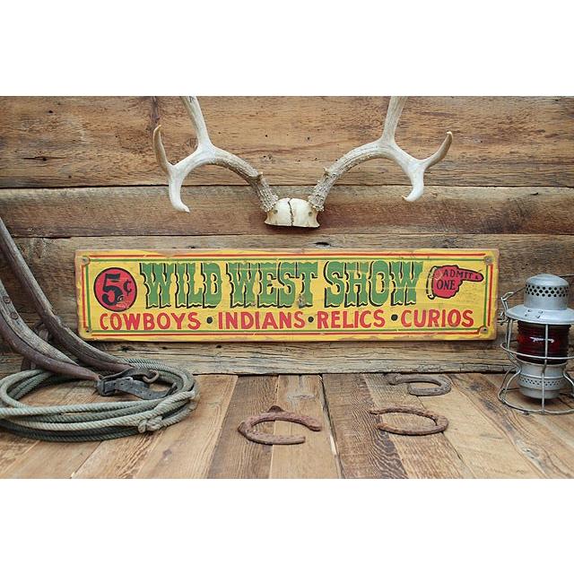 ワイルドウエストショー　木製看板　アメリカ雑貨 アメリカン雑貨 | 