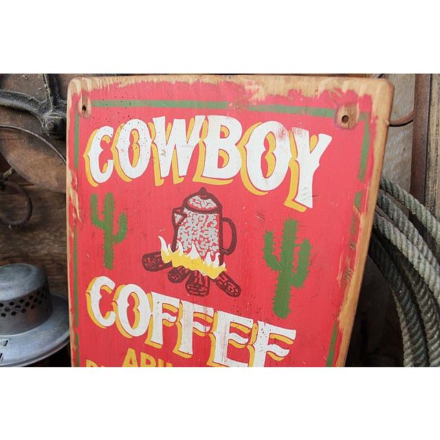カウボーイコーヒーカクタス 木製看板 アメリカ雑貨 アメリカン雑貨