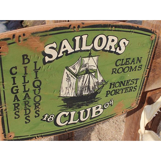 船乗り達の宿セーラークラブ　木製看板　アメリカ雑貨 アメリカン雑貨 |  | 03
