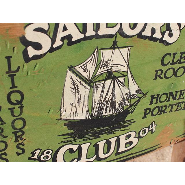 船乗り達の宿セーラークラブ　木製看板　アメリカ雑貨 アメリカン雑貨 |  | 06