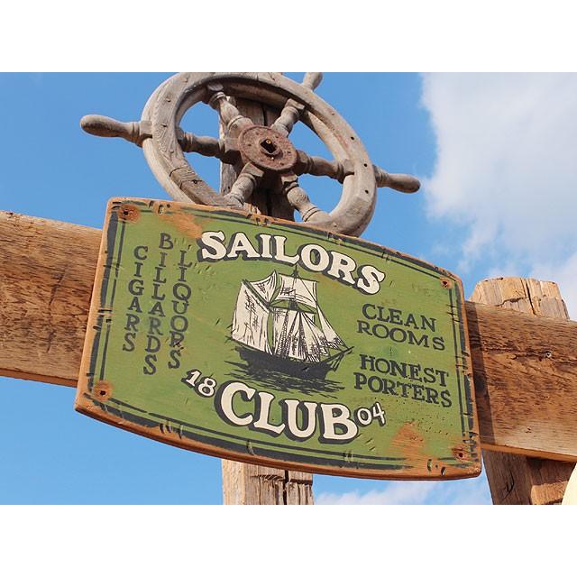 船乗り達の宿セーラークラブ　木製看板　アメリカ雑貨 アメリカン雑貨 |  | 07