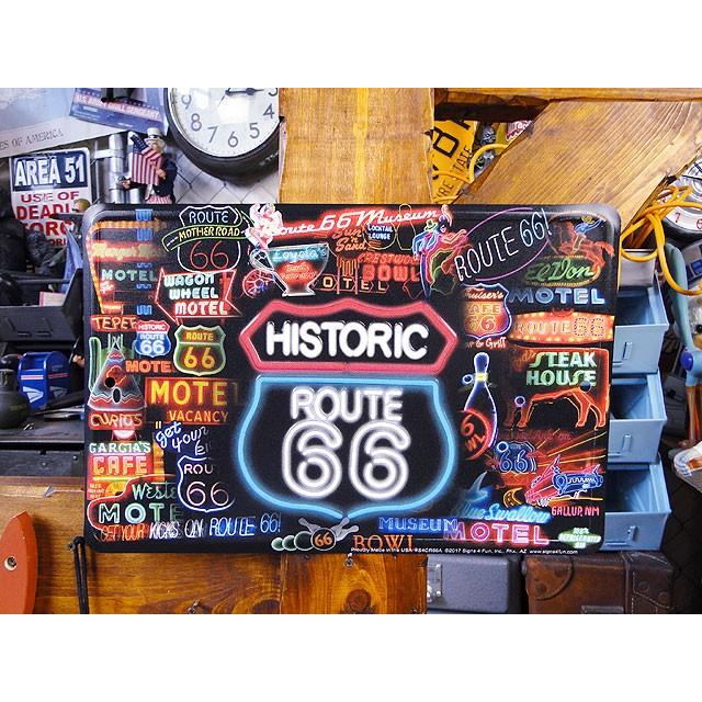 ルート66　ミニブリキ看板　（ネオンサイン）　アメリカン雑貨　アメリカ雑貨 | 