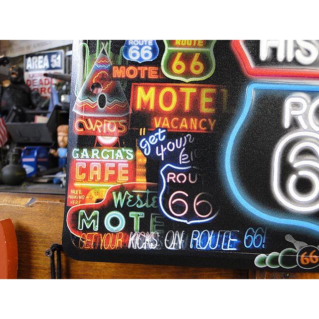 ルート66　ミニブリキ看板　（ネオンサイン）　アメリカン雑貨　アメリカ雑貨 |  | 04