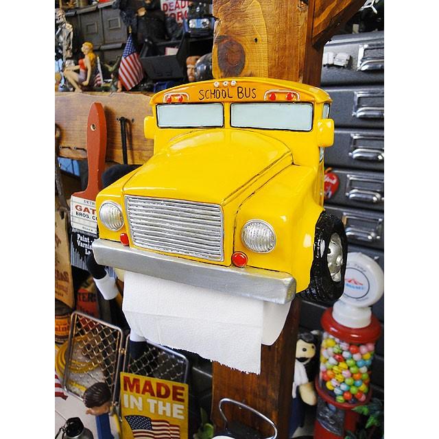 クラシックカー　トイレットペーパーホルダー　（スクールバス）　アメリカン雑貨　アメリカ雑貨 爆買 | 