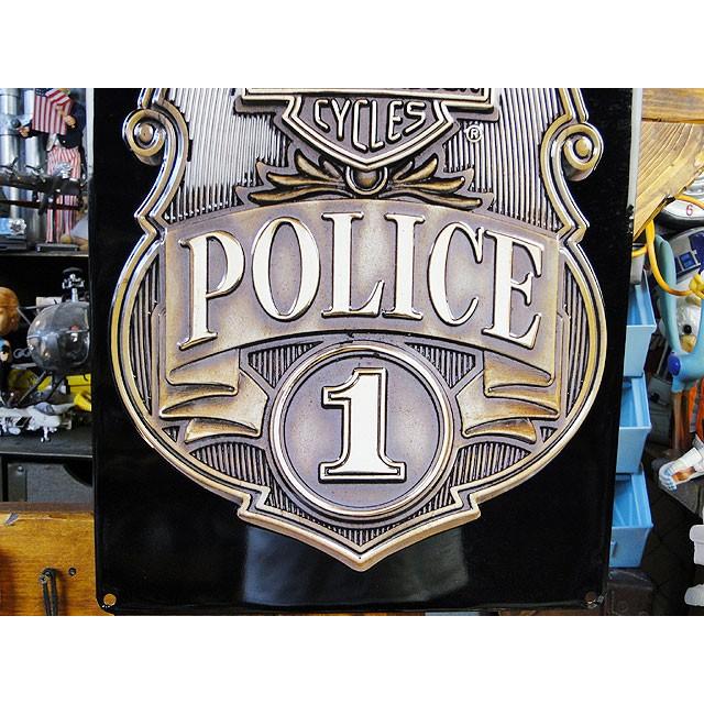 Harley Davidson ハーレーダビッドソン エンボスティンサイン （ポリス 