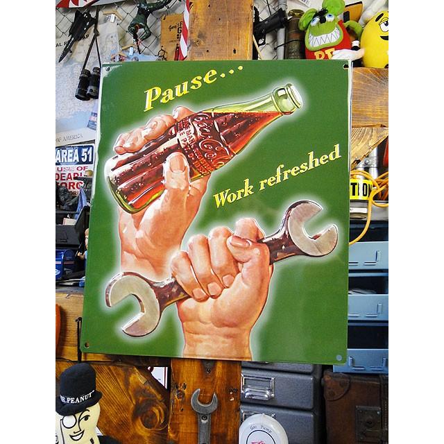 コカ・コーラ　エンボスティンサイン　（ポーズコーク）　アメリカ雑貨　アメリカン雑貨 | Coca Cola