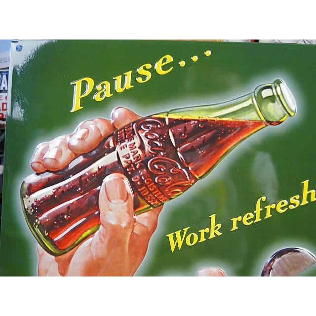 コカ・コーラ　エンボスティンサイン　（ポーズコーク）　アメリカ雑貨　アメリカン雑貨 | Coca Cola | 01