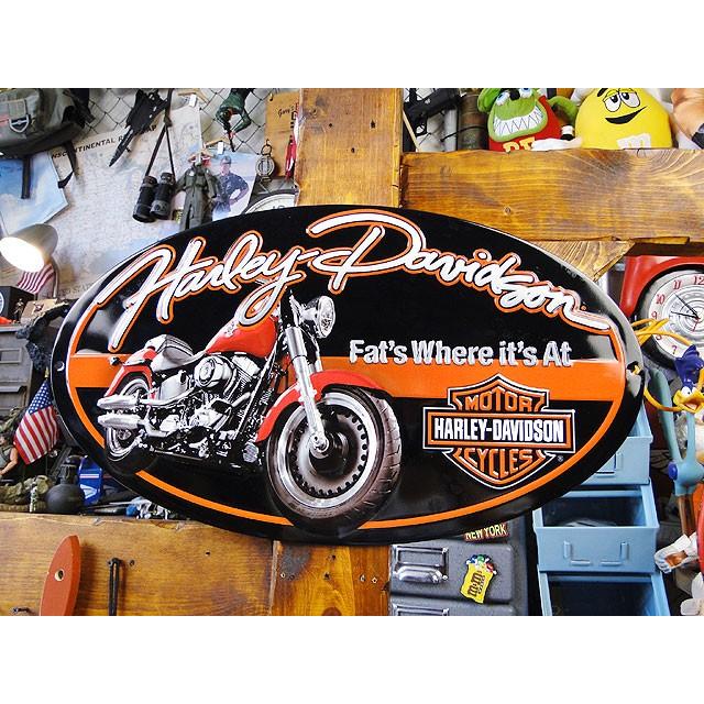 Harley Davidson ハーレーダビッドソン エンボスティンサイン 