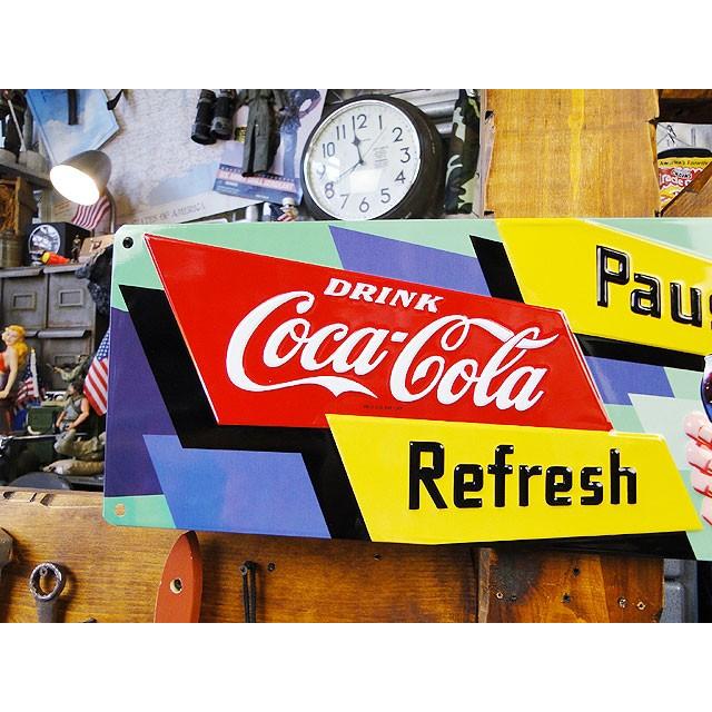 コカ・コーラ　エンボスティンサイン　（ソーダJerk）　アメリカ雑貨　アメリカン雑貨 | Coca Cola | 01